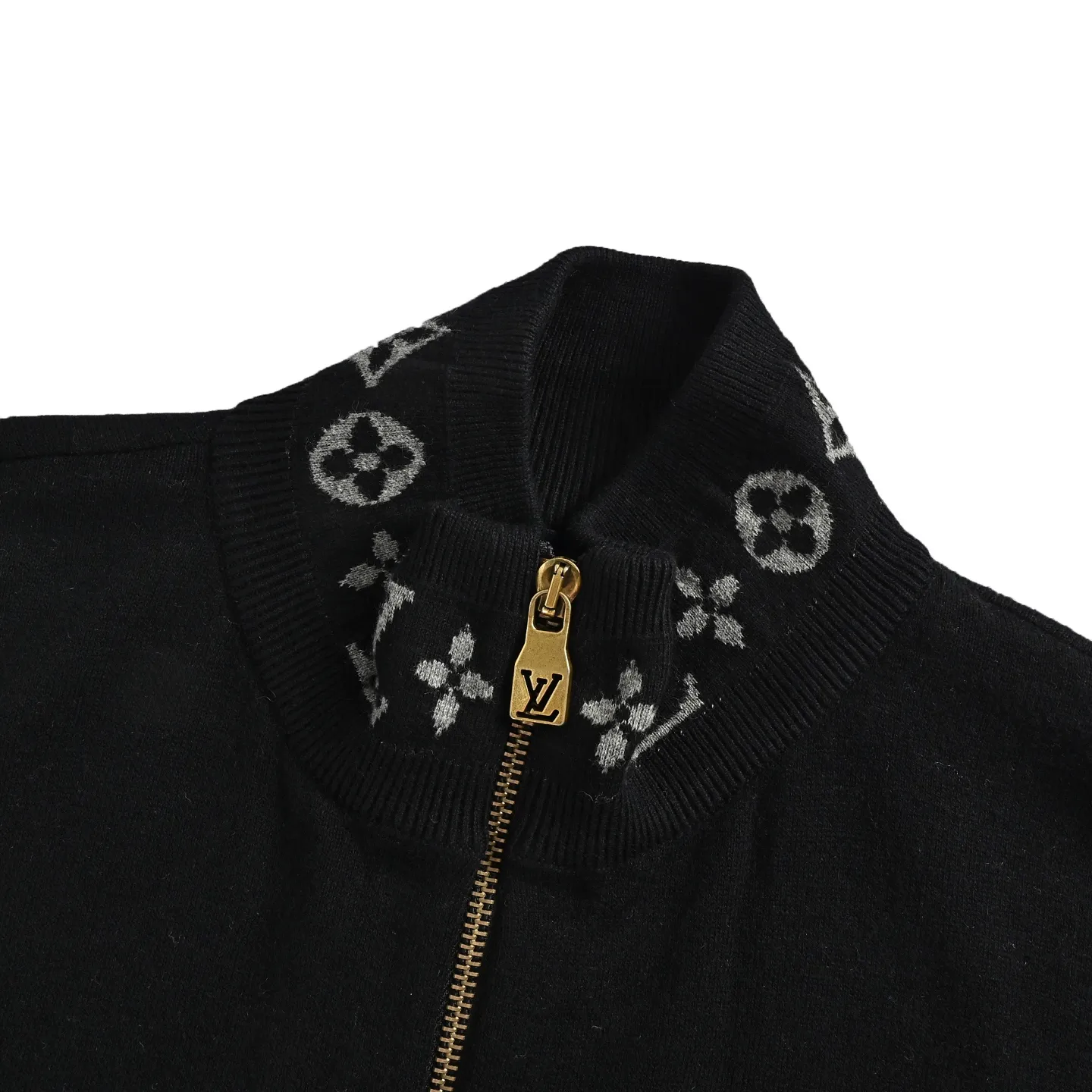 Louis Vuitton/Louis Vuitton jacquard threaded wool zipper jacket